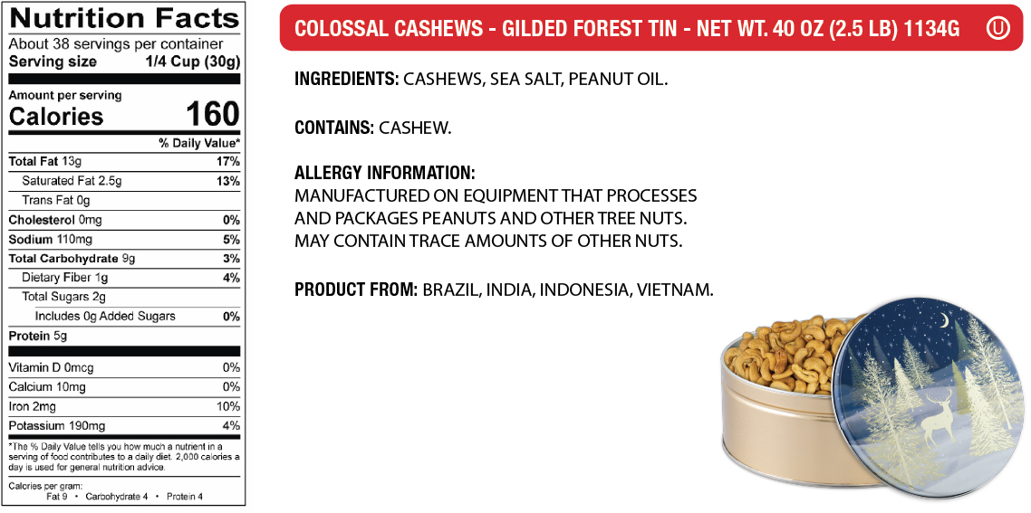 2.5 lbs Colossal Cashews 2