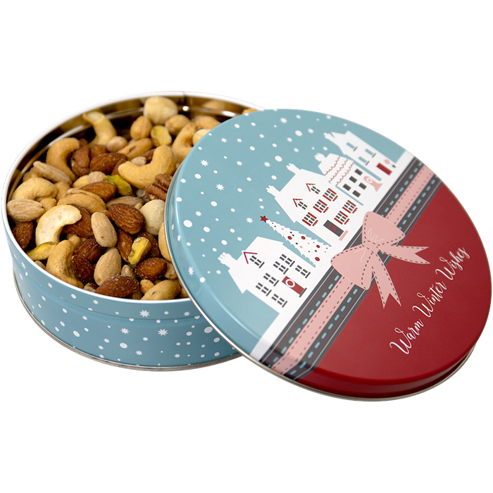 1 lb Premium Mixed Nuts City Scape Gift Tin